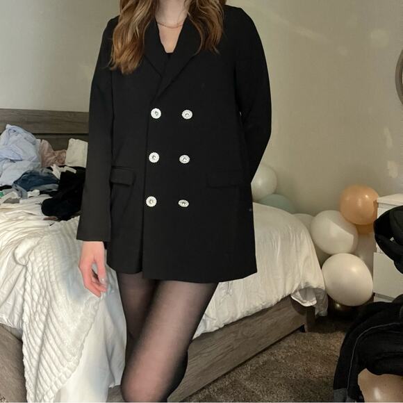 Show Me Your Mumu, Bling Blazer Dress in Black, Revolve size Small - Picture 10 of 13